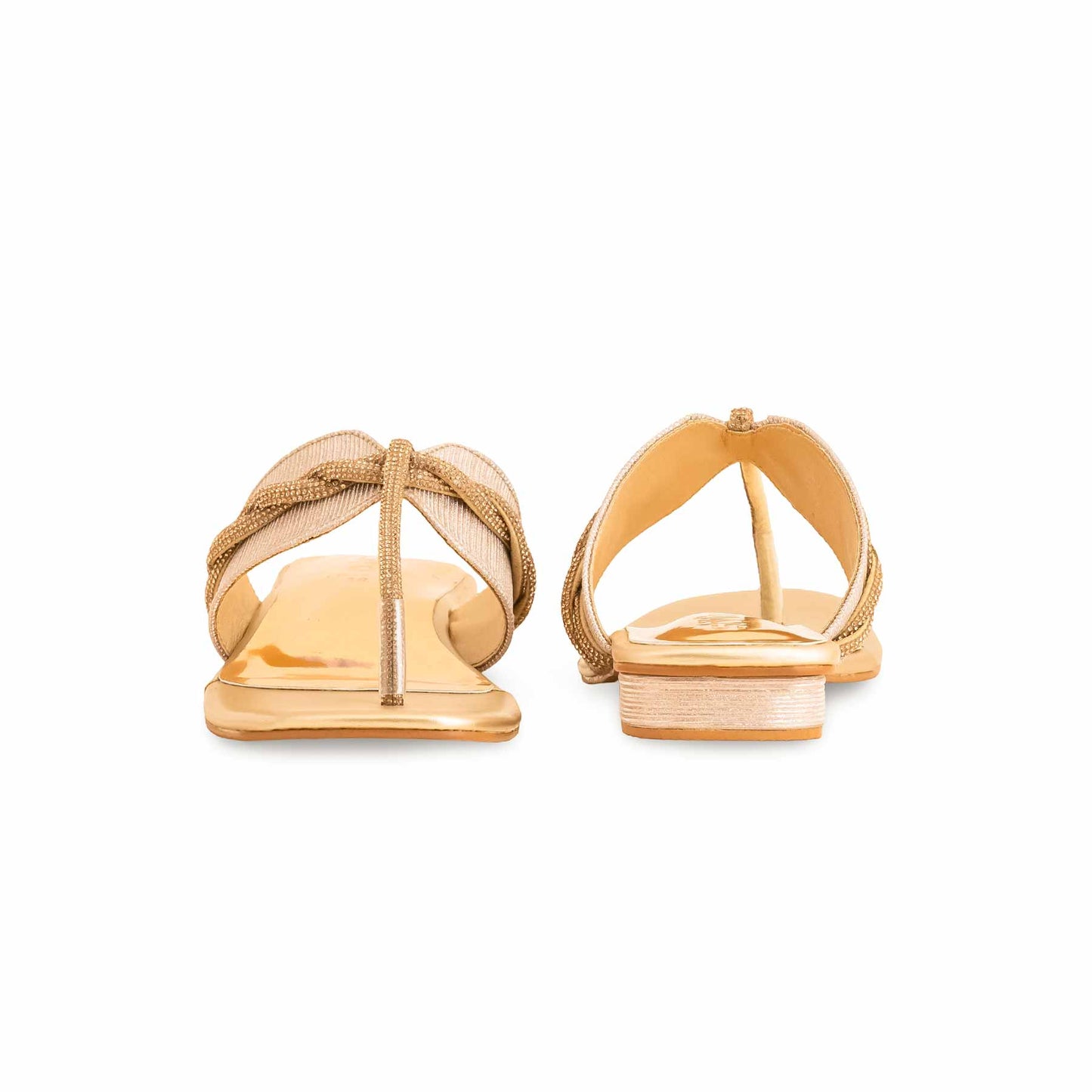Golden Fancy Chappal For Ladies BM0803