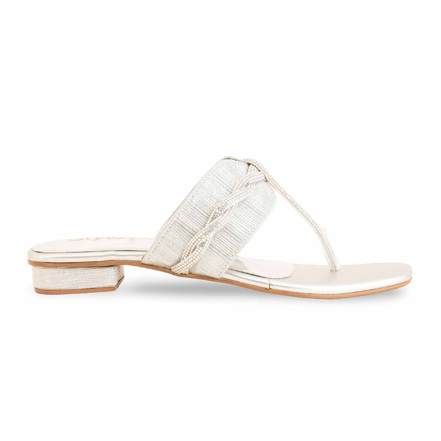 Silver Fancy Chappal For Ladies BM0803