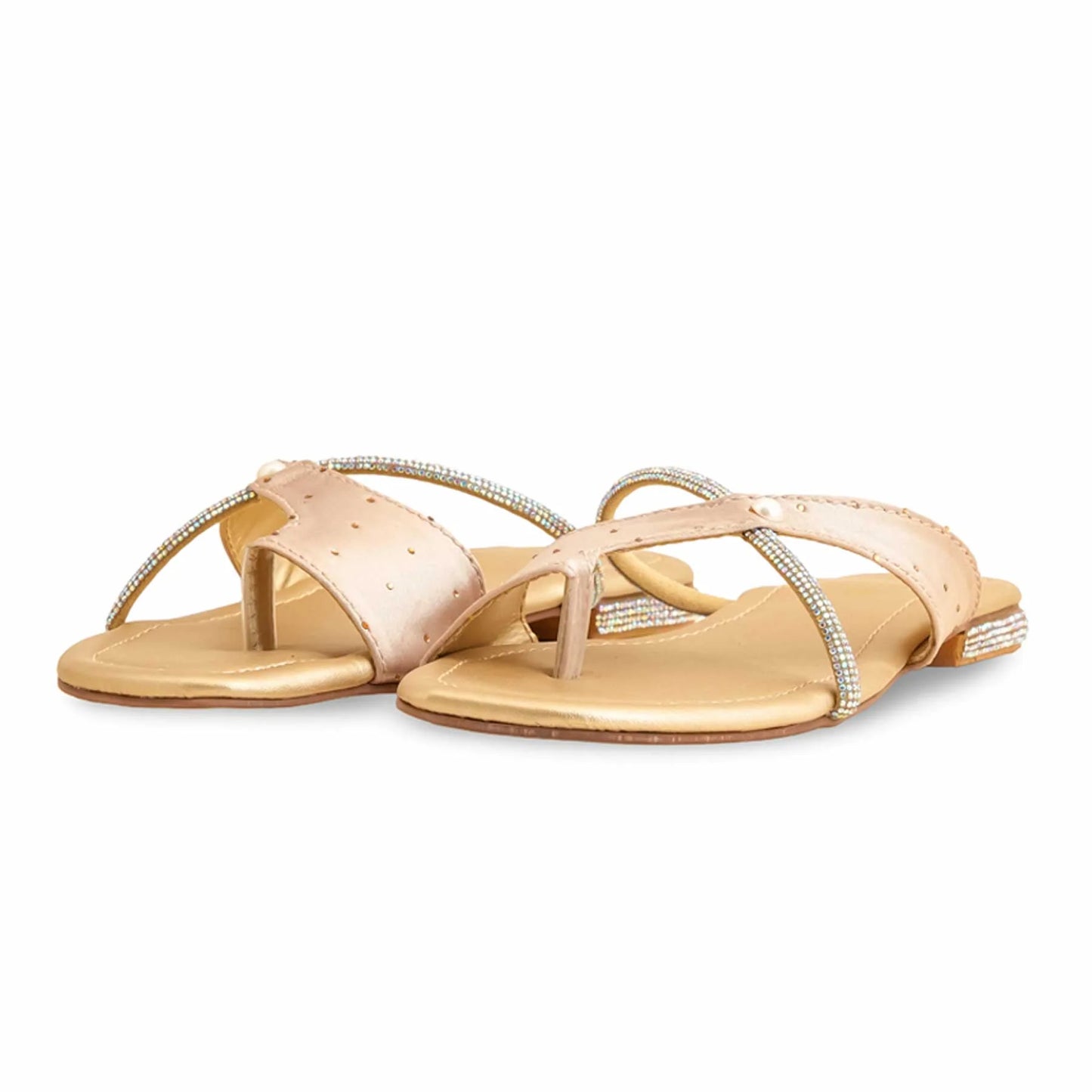 Golden Formal Chappal For Ladies BM0559