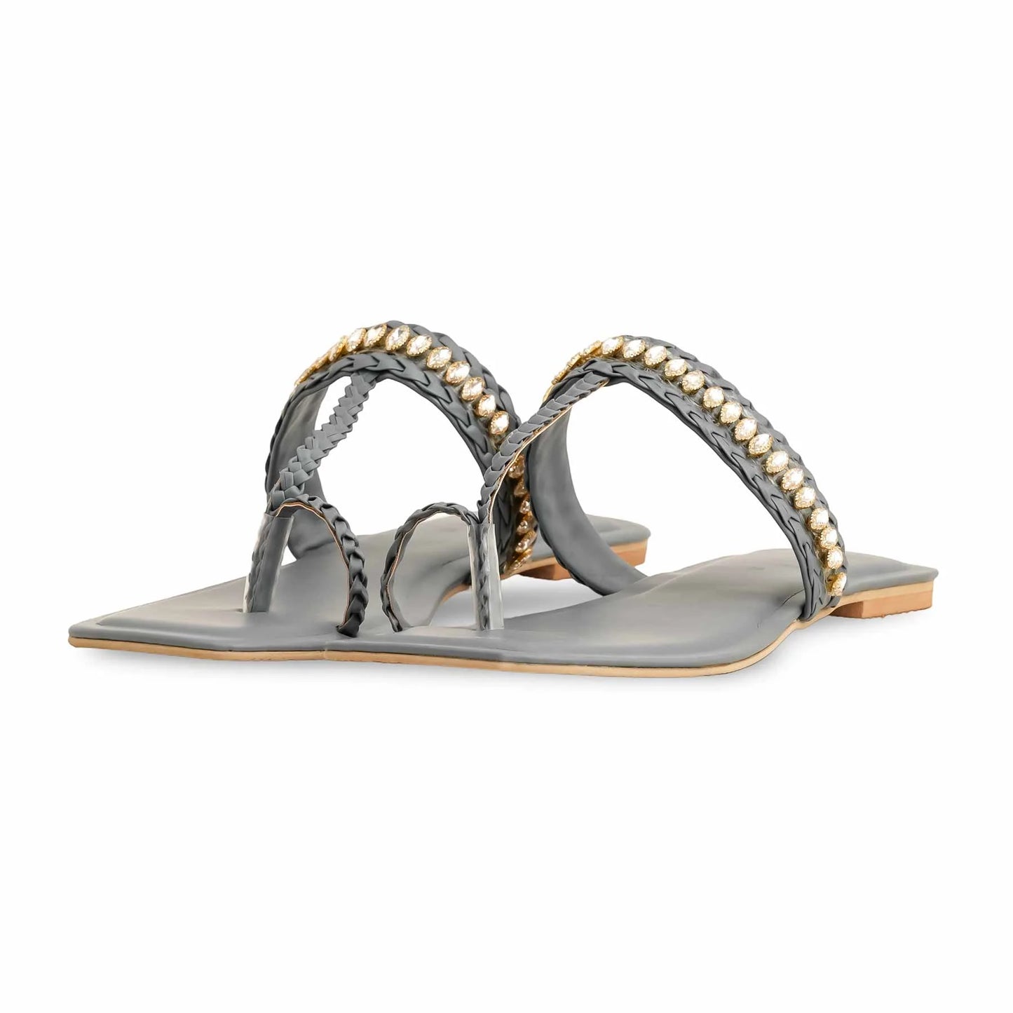 Grey Formal Chappal For Ladies BM0563