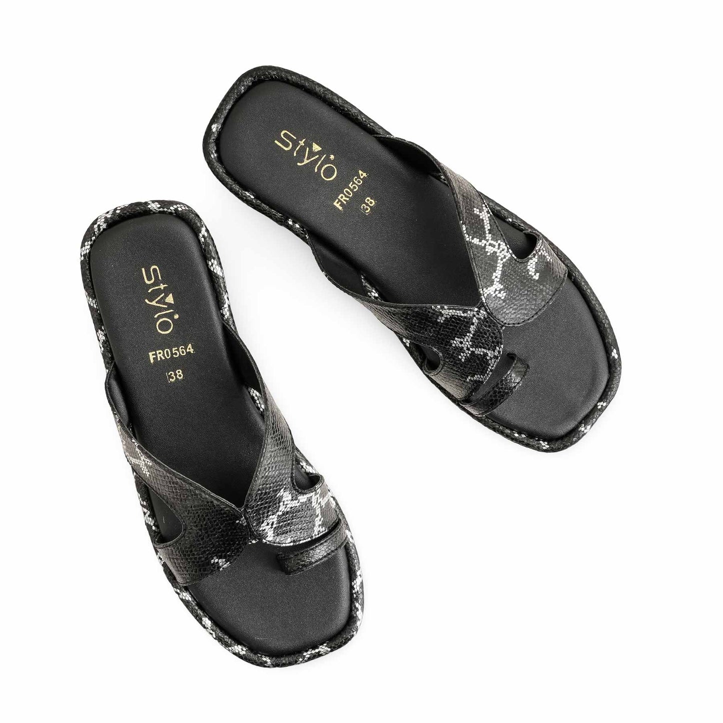 Black Formal Chappal For Ladies BM0564