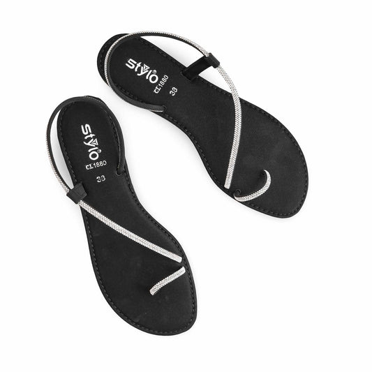 Black Casual Women Chappal BM1880