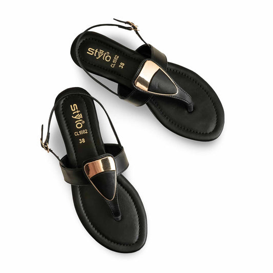 Black Casual Chappal BM1882