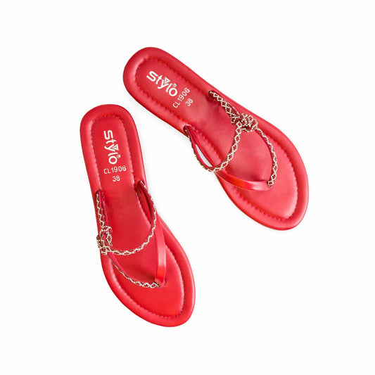 Maroon Casual Chappal For Ladies BM1906