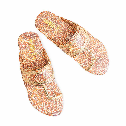 Rust Casual Chappal For Ladies BM1928