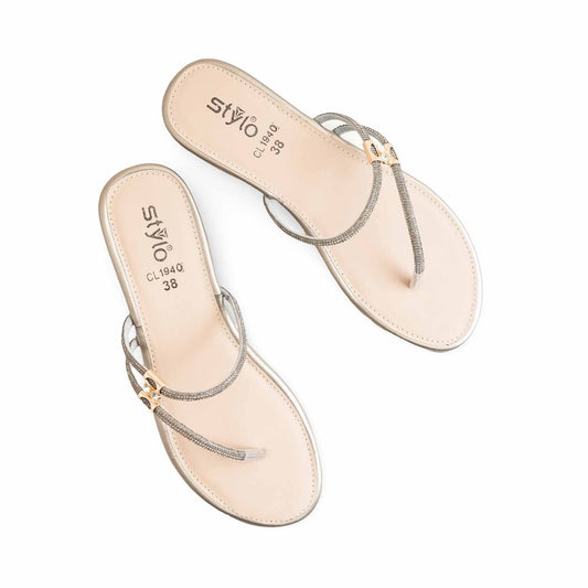 Grey Casual Chappal For Ladies BM1940