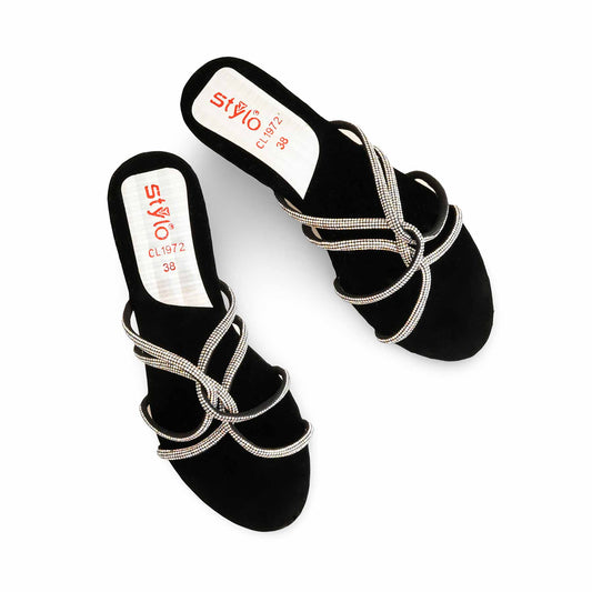 Black Casual Slipper For Ladies BM1972