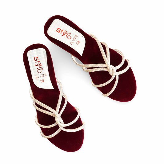 Maroon Casual Slipper For Women BM1972
