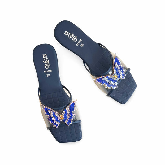 Navy Casual Slipper For Women BM1998