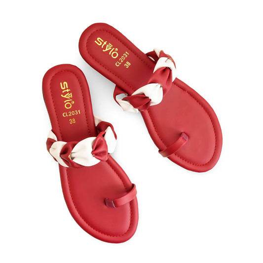 Maroon Casual Chappal For Ladies BM2031