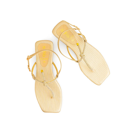 Golden Casual Chappal For Ladies BM2084