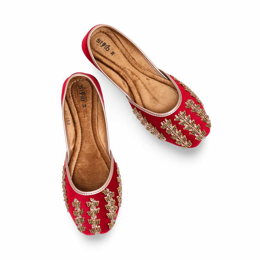 Maroon Fancy Khussa For Ladies BM8469