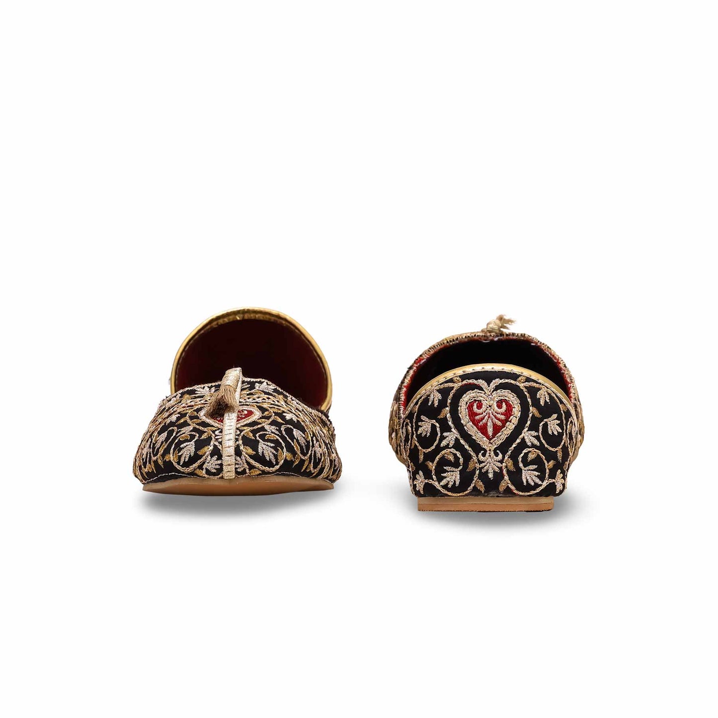 Black Fancy Khussa For Ladies BM8479