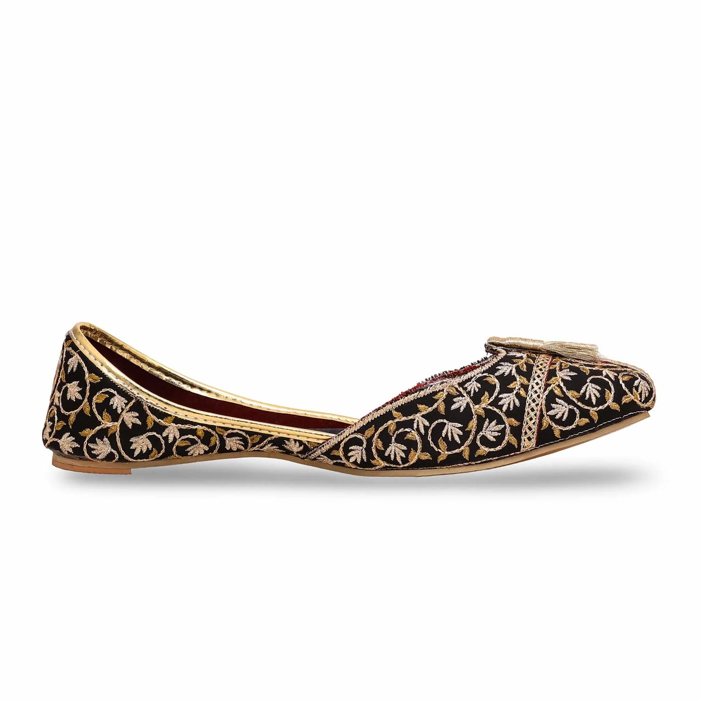 Black Fancy Khussa For Ladies BM8479