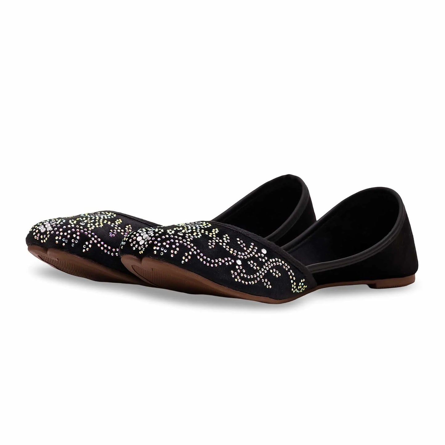 Black Fancy Khussa For Ladies BM8505