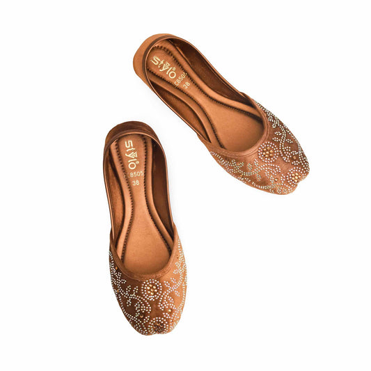 Brown Fancy Khussa For Ladies BM8505
