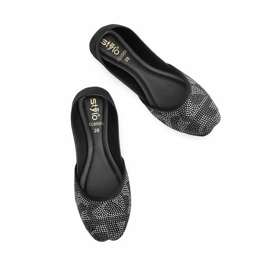Black Fancy Khussa For Ladies BM8506