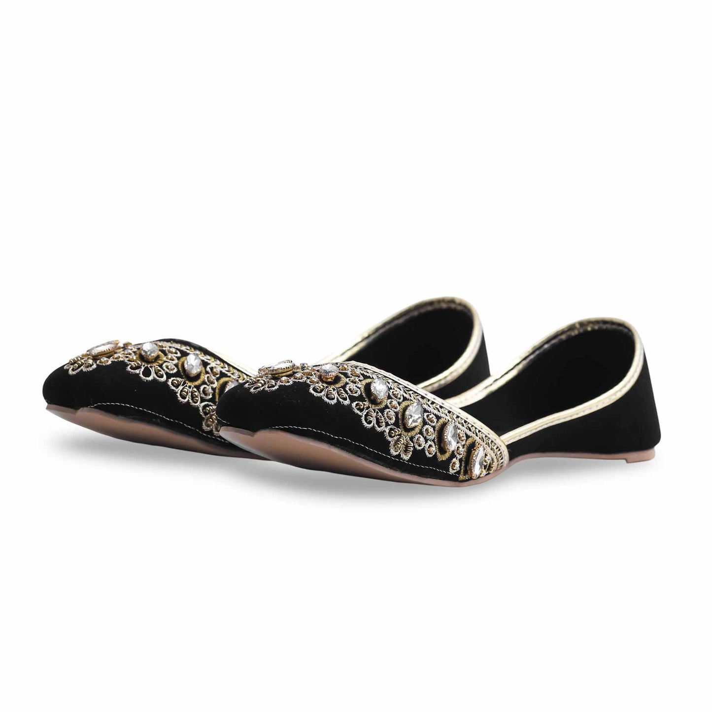 Black Fancy Khussa For Ladies BM8513
