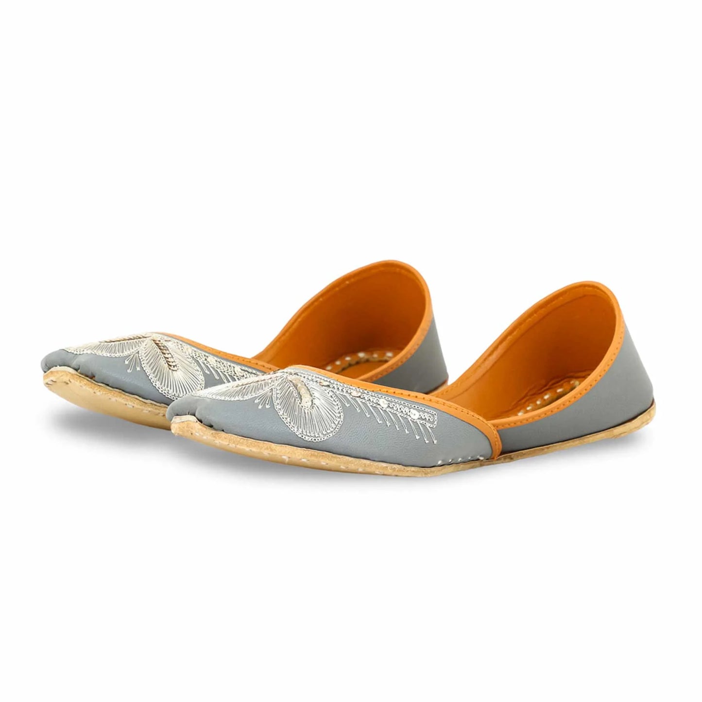 Grey Fancy Khussa For Ladies BM8515