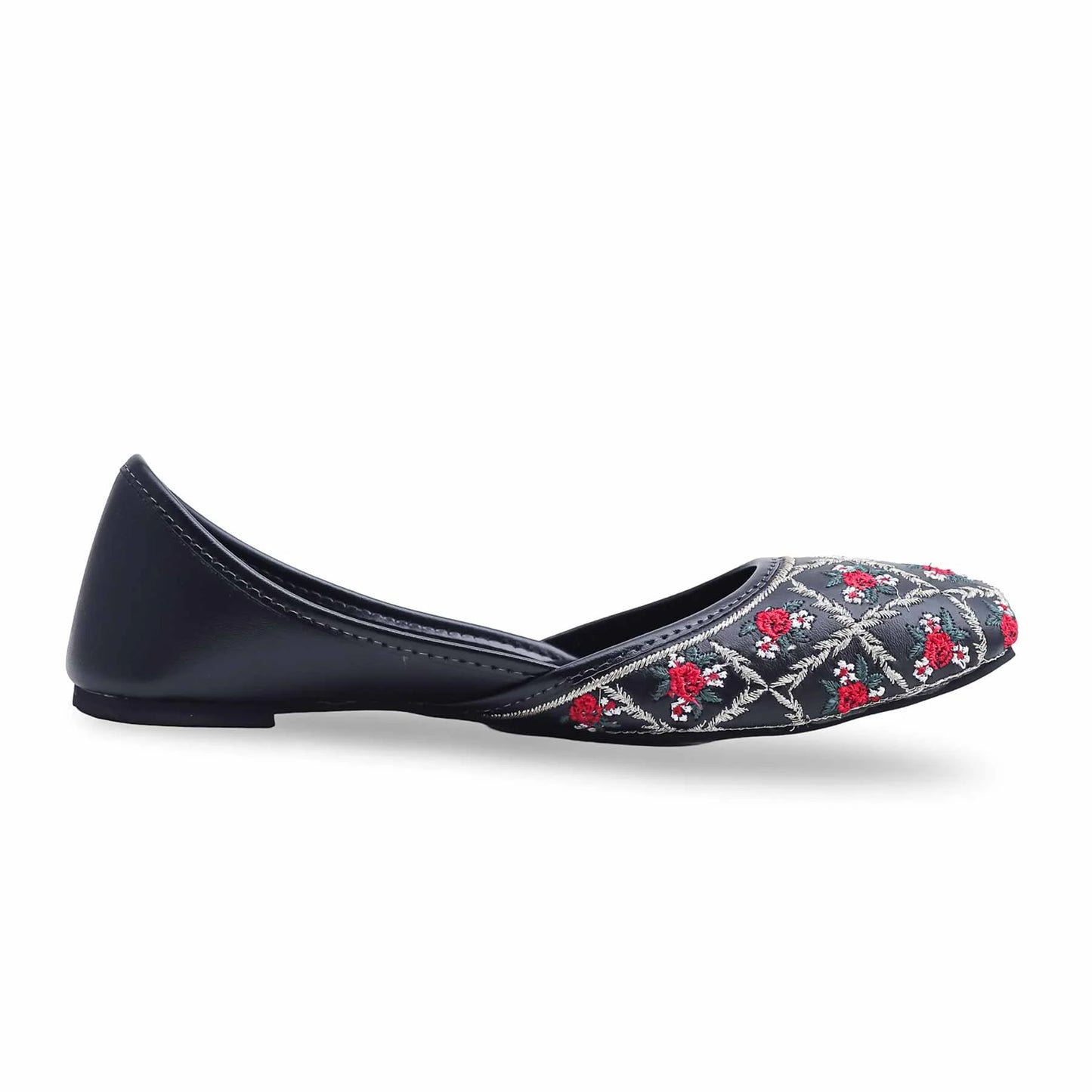 Black Fancy Khussa For Ladies BM8520