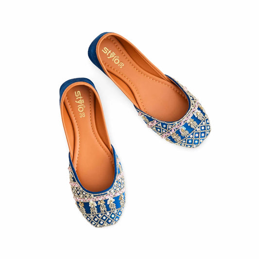 Blue Fancy Khusa For Ladies BM8522