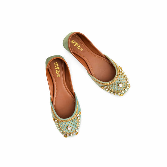 PISTAGREEN Fancy Khusa For Ladies BM8526