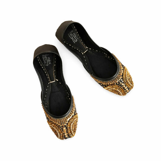 Black Fancy Khussa For Ladies BM8533