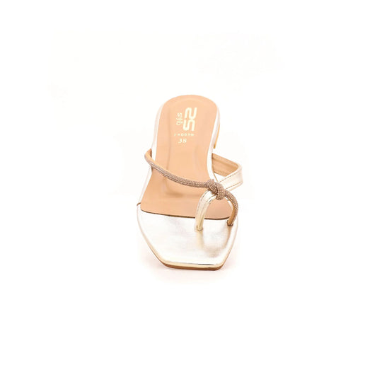 Golden Fancy Chappal For Ladies BM0598