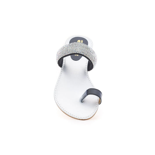 Black Fancy Chappal For Ladies BM0604