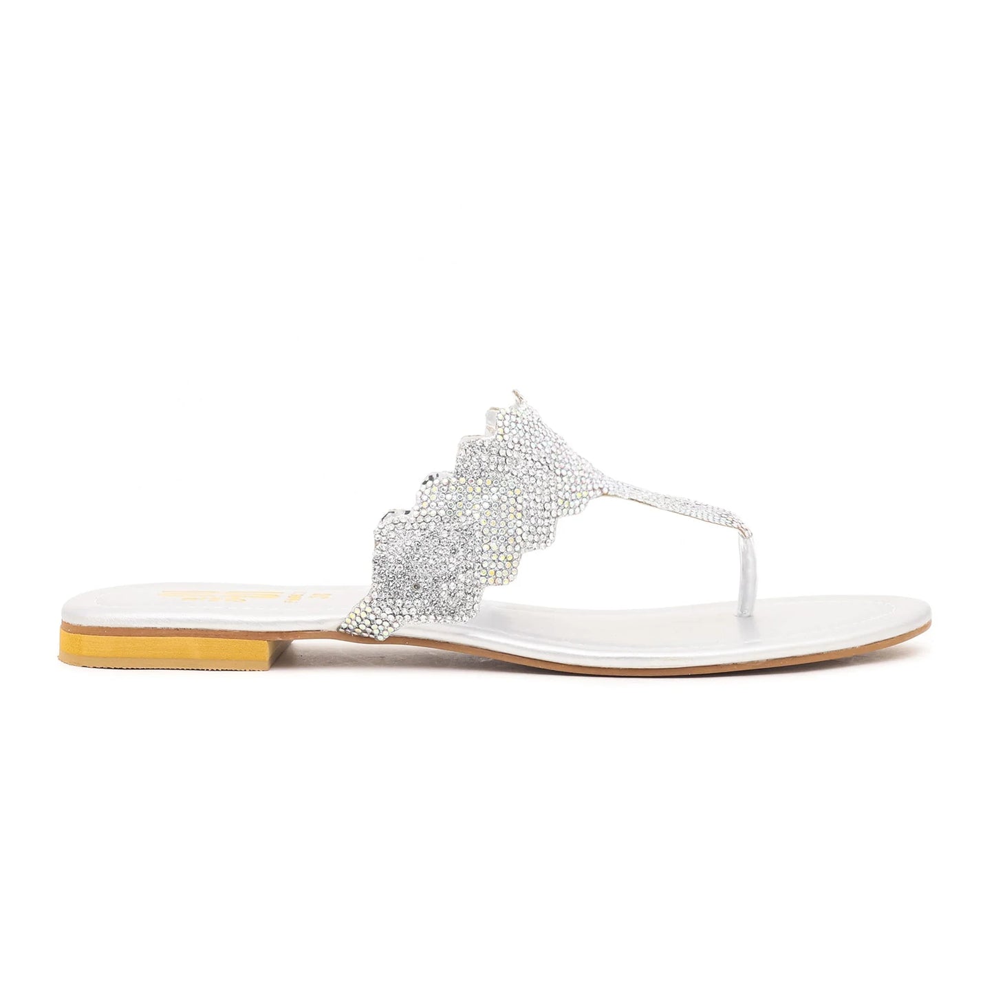 Silver Fancy Chappal For Ladies BM0611