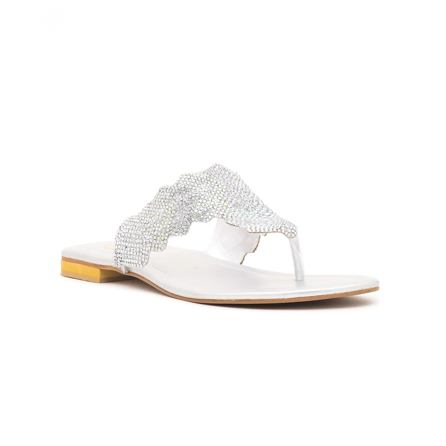 Silver Fancy Chappal For Ladies BM0611