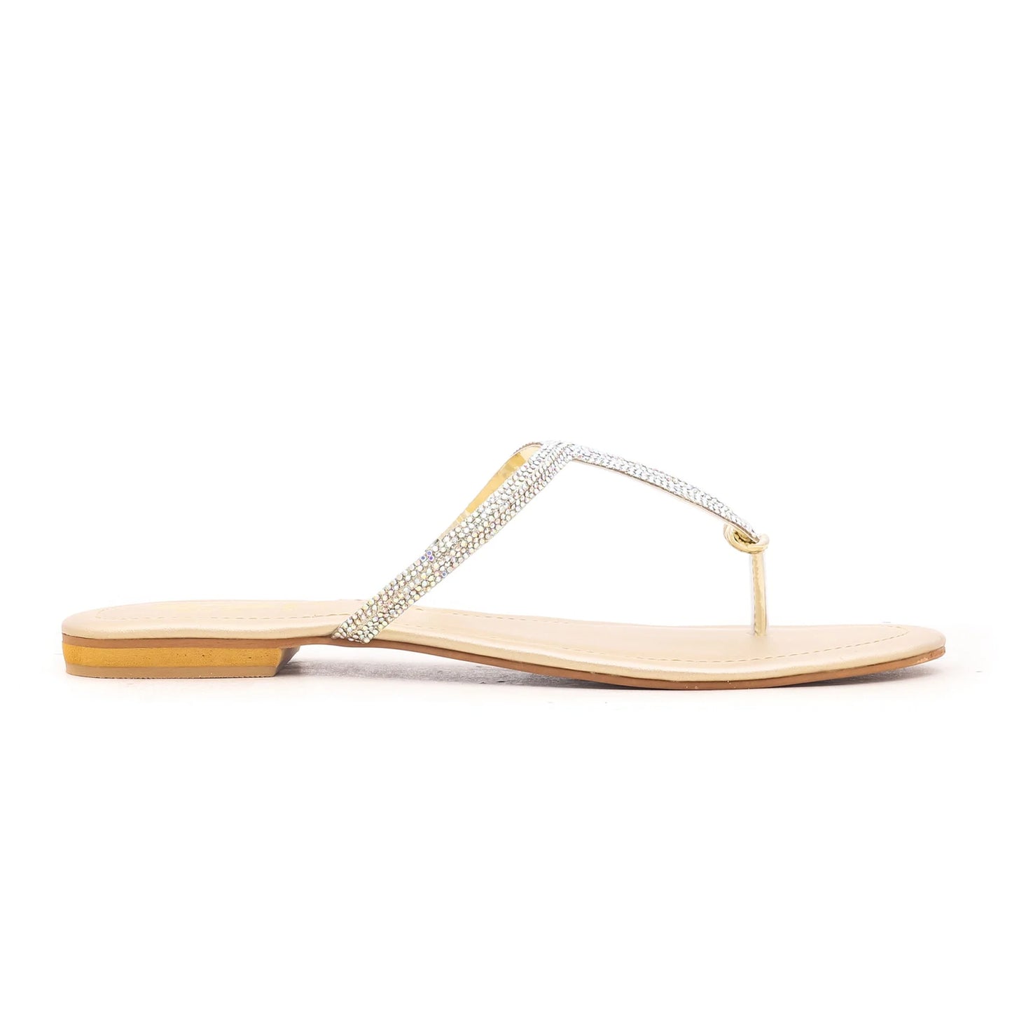 Golden Fancy Chappal For Ladies BM0612