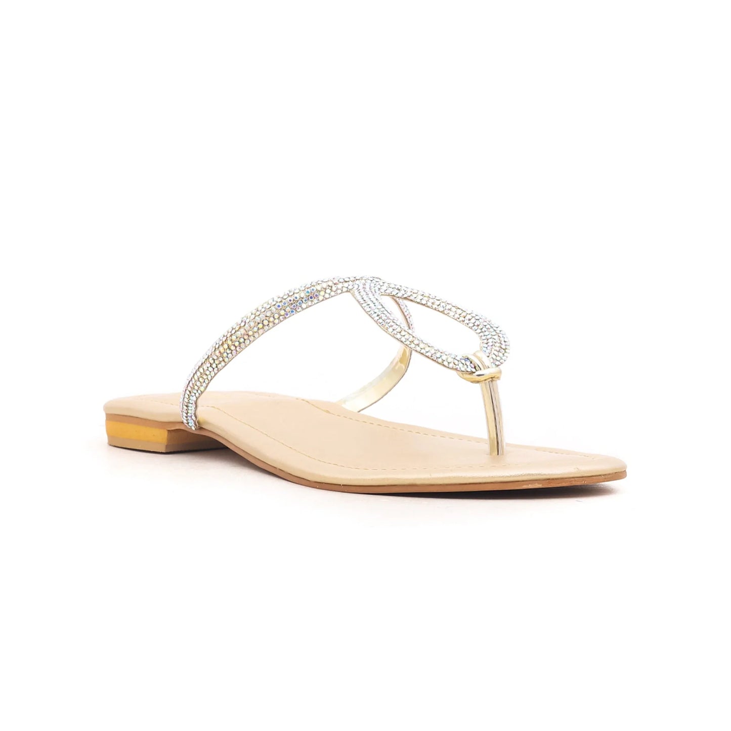 Golden Fancy Chappal For Ladies BM0612