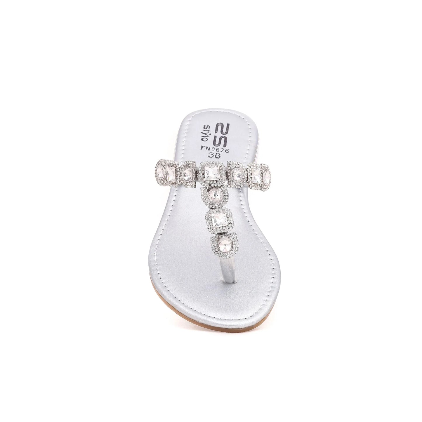 Silver Fancy Chappal For Ladies BM0626