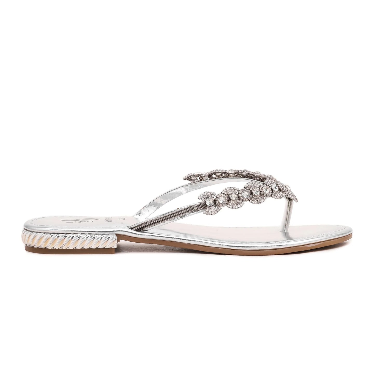 Silver Fancy Chappal For Ladies BM0627
