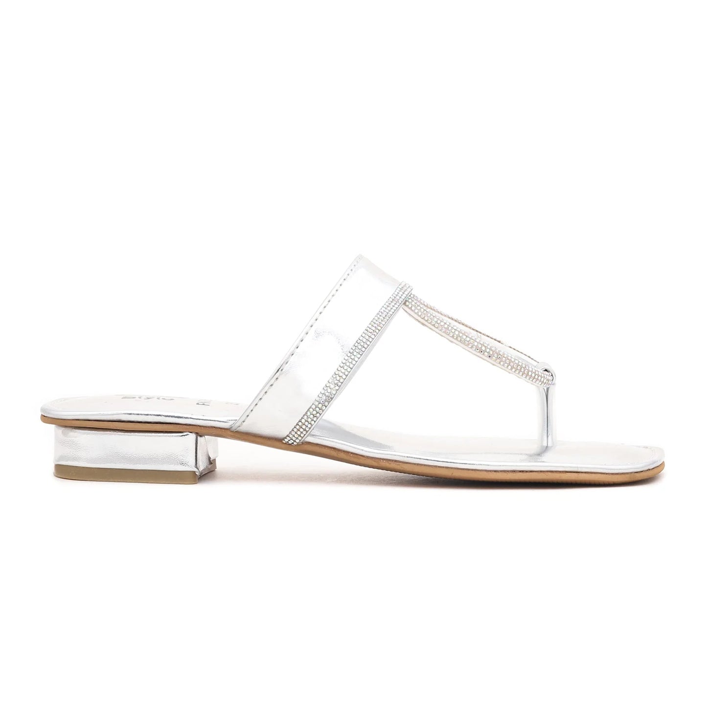 Silver Fancy Chappal For Ladies BM0633