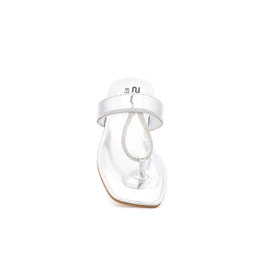 Silver Fancy Chappal For Ladies BM0633