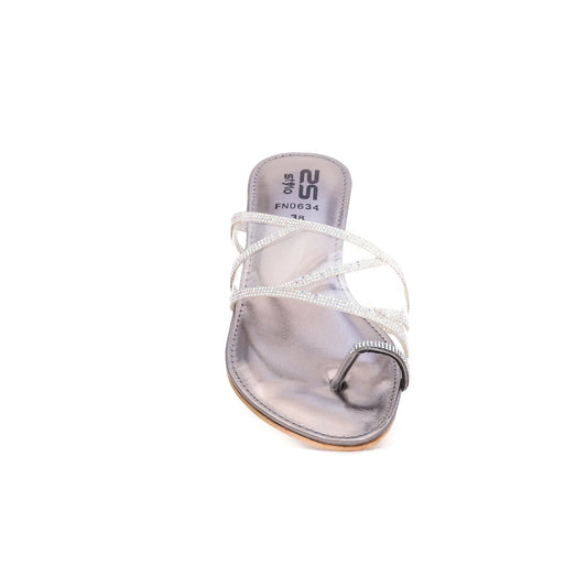 Grey Fancy Chappal For Ladies BM0634