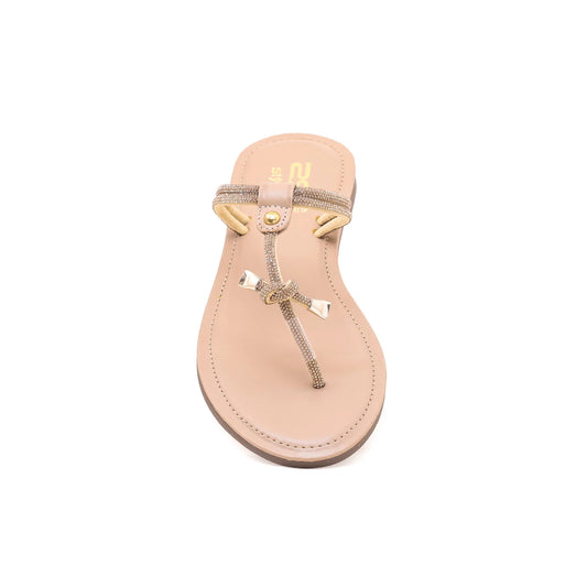 Beige Fancy Chappal For Ladies BM0669
