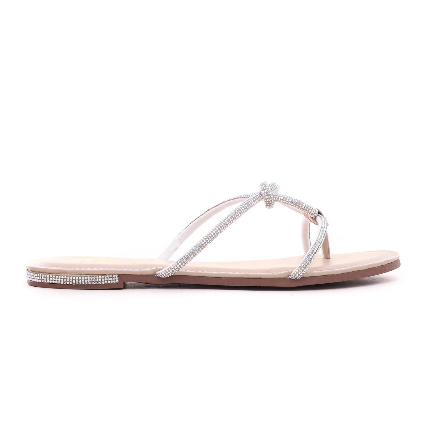 Cream Fancy Chappal For Ladies BM0671