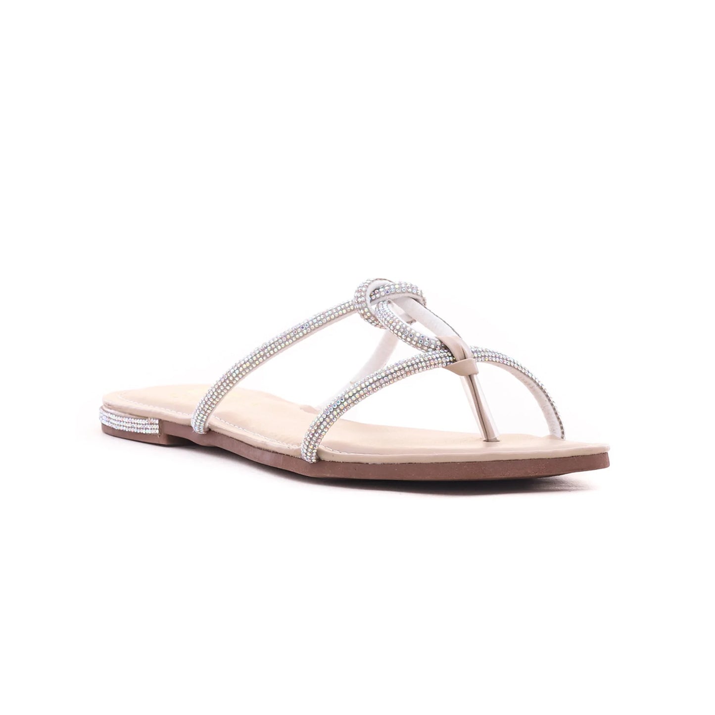 Cream Fancy Chappal For Ladies BM0671