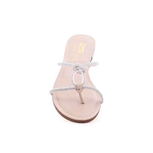 Cream Fancy Chappal For Ladies BM0671