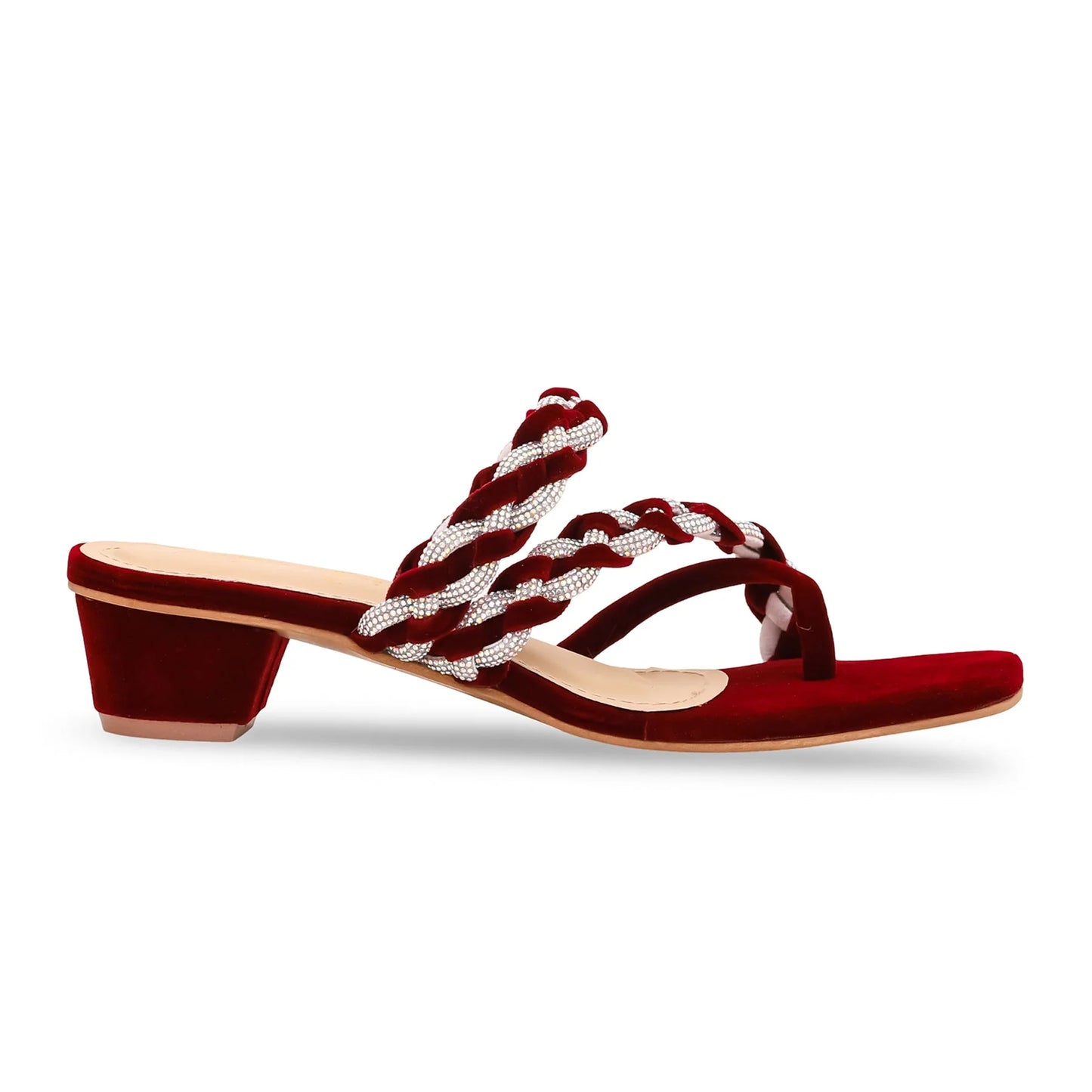 Maroon Fancy Chappal For Ladies BM0692