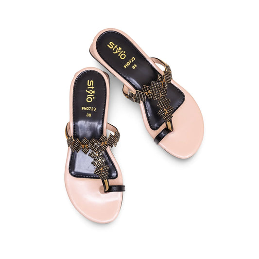 Black Fancy Chappal BM0729