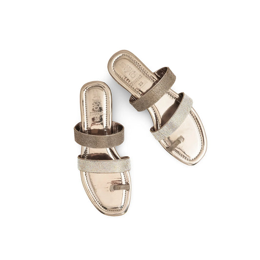 Grey Fancy Chappal For Women BM0798