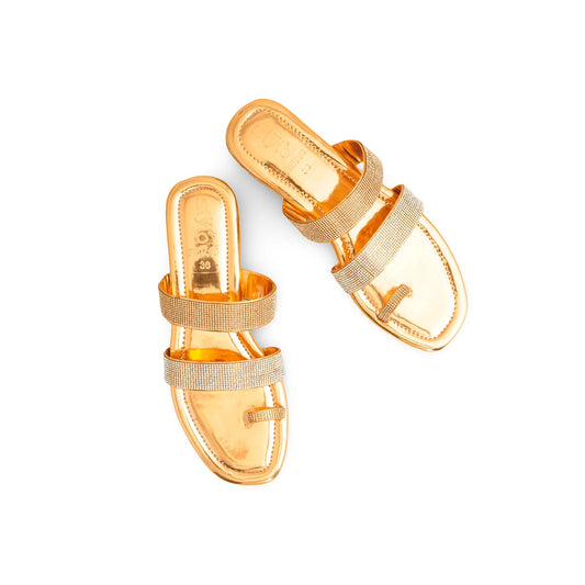 Peach Fancy Chappal For Women BM0798
