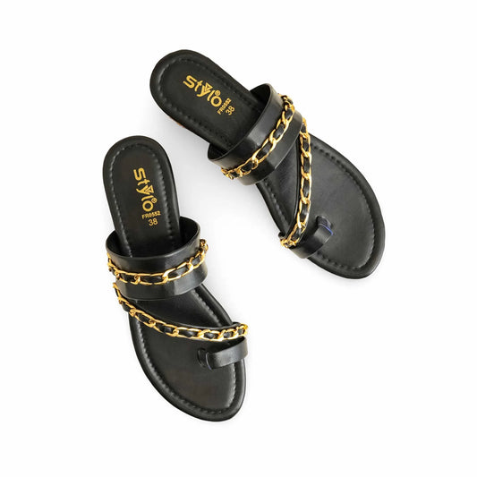 Black Formal Chappal For ladies BM0552