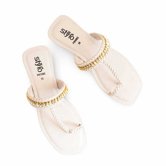 Fawn Formal Chappal For Ladies BM0563
