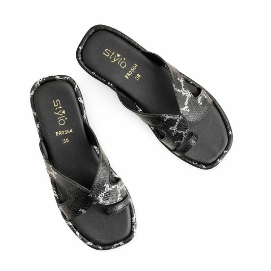 Black Formal Chappal For Ladies BM0564